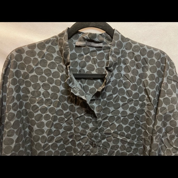 Elemente Clemente Button Down Circle Dotted Shirt Abstract - Picture 2 of 7